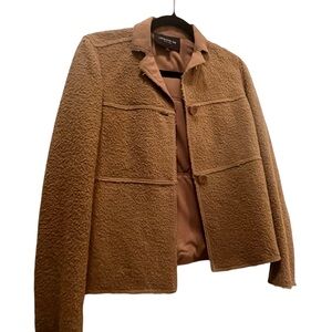 Lafayette 148 New York Wool Jacket- Size P Camel Jacket - Classy Camel Jacket sm